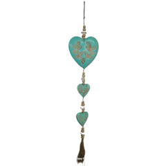 Mobile green gold hearts 100 cm
