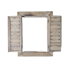 Window white wash 45 cm doors open for a mirror