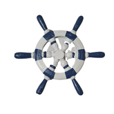 Ship Steering Wheel White Blue 32 cm