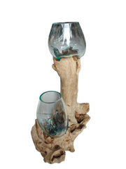 2 Glass on Wood 13 cm
