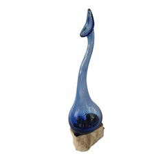 Flower vase blue 10 x 34 cm