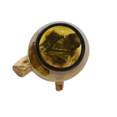 Wood glass brown 23 x 20 cm