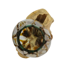 Wood glass 2 colors (brown) 10 x 12 cm