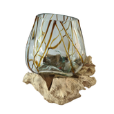 Wood glass 2 colors (brown) 20 x 30 cm