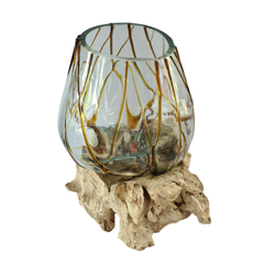 Wood glass 2 colors (brown) 20 x 30 cm