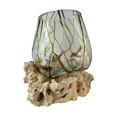 Wood glass 2 colors (brown) 20 x 30 cm