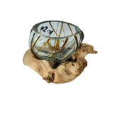 Half glass 2 colors (brown) 10 x 12 cm