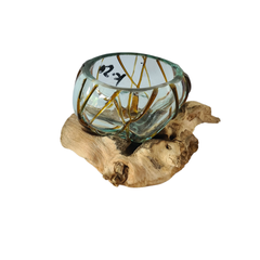 Half glass 2 colors (brown) 10 x 12 cm