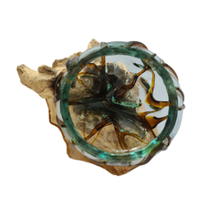 Half glass 2 colors (brown) 10 x 12 cm