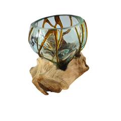 Half glass 2 colors (brown) 10 x 12 cm