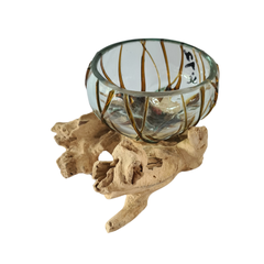 Half glass 2 colors (brown) 13 x 15 cm