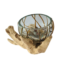 Half glass 2 colors (brown) 13 x 15 cm