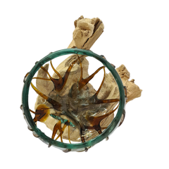 Half glass 2 colors (brown) 13 x 15 cm