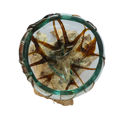 Half glass 2 colors (brown) 15 x 19 cm