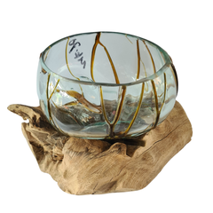 Half glass 2 colors (brown) 20 x 30 cm