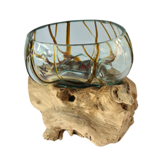 Half glass 2 colors (brown) 20 x 30 cm