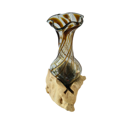 Flower vase 2 colors (brown) 30 x 15 cm