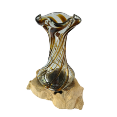 Flower vase 2 colors (brown) 30 x 15 cm