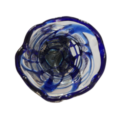 wood glass 2 colors blue 20 x 20 cm