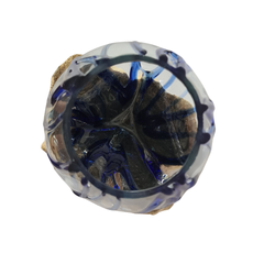 Wood glass 2 colors blue 15 x 19 cm