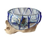 Wood glass 2 colors blue 20 x 30 cm