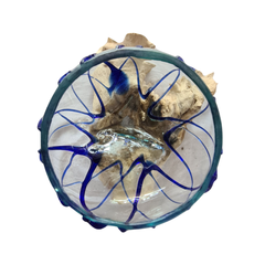 Wood glass 2 colors blue 20 x 30 cm