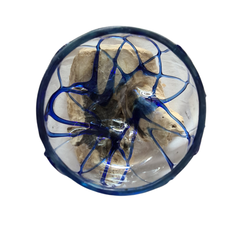 Half glass 2 colors blue 13 x 15 cm