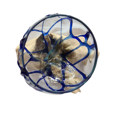 Half glass 2 colors blue 17 x 20 cm