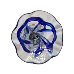 Flower vase 2 colors blue 30 x 15 cm