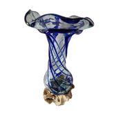 Flower vase 2 colors blue 30 x 15 cm