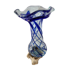 Flower vase 2 colors blue 30 x 15 cm