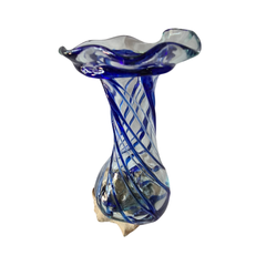 Flower vase 2 colors blue 30 x 15 cm