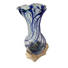 Flower vase 2 colors blue 40 x 18 cm