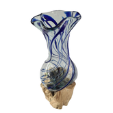 Flower vase 2 colors blue 40 x 18 cm