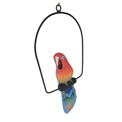 Macaw Red on Swing Short Tail 30 cm