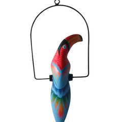 Toucans Blue on Swing Short Tail 30 cm