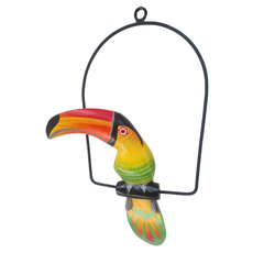 Toucan Yellow on Swing Short Tail 30 cm