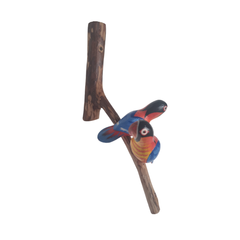 Small Parrots On Perch 25 cm