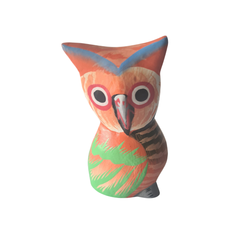 Owl orange 10 cm