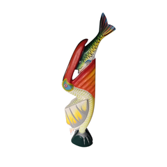 Pelican fish in mouth white 50 cm