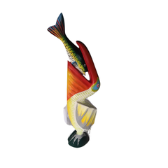 Pelican fish in mouth white 50 cm