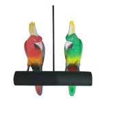 Parrots pair on perch 30 cm