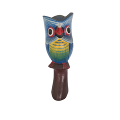 Owl Blue on stand 30 cm