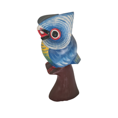 Owl Blue on stand 30 cm