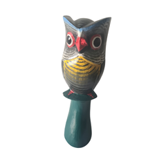 Owl Black on stand 30 cm