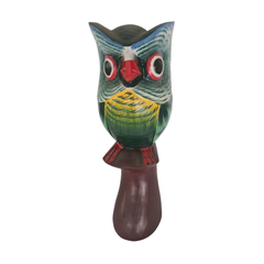 Owl Green on stand 30 cm
