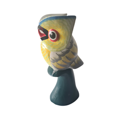 Owl Yellow on stand 30 cm
