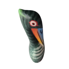 Pelican squatting green 10 cm