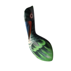 Pelican squatting green 10 cm