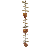 Mobile with red gold hearts 100 cm